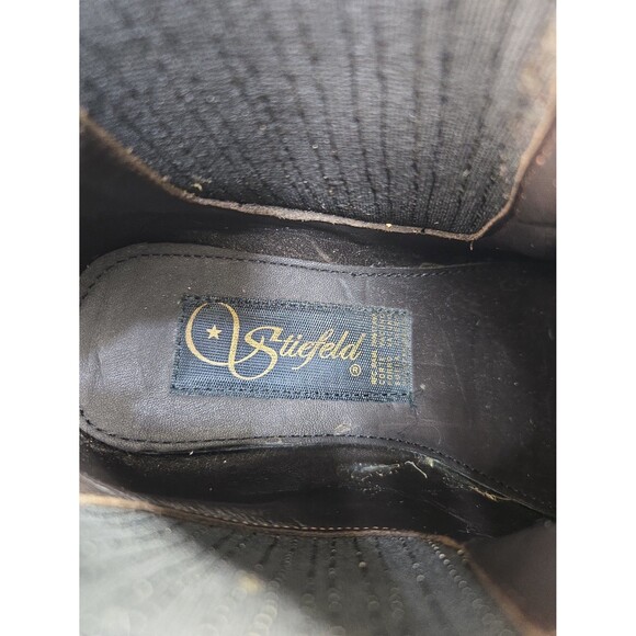 Stiefeld Boots -The Aurora Cowhide Boots White Black Snip Toe Size 6.5 Cowboy - Picture 9 of 12